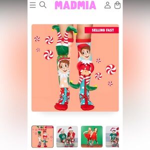 Festive Elf Christmas Socks